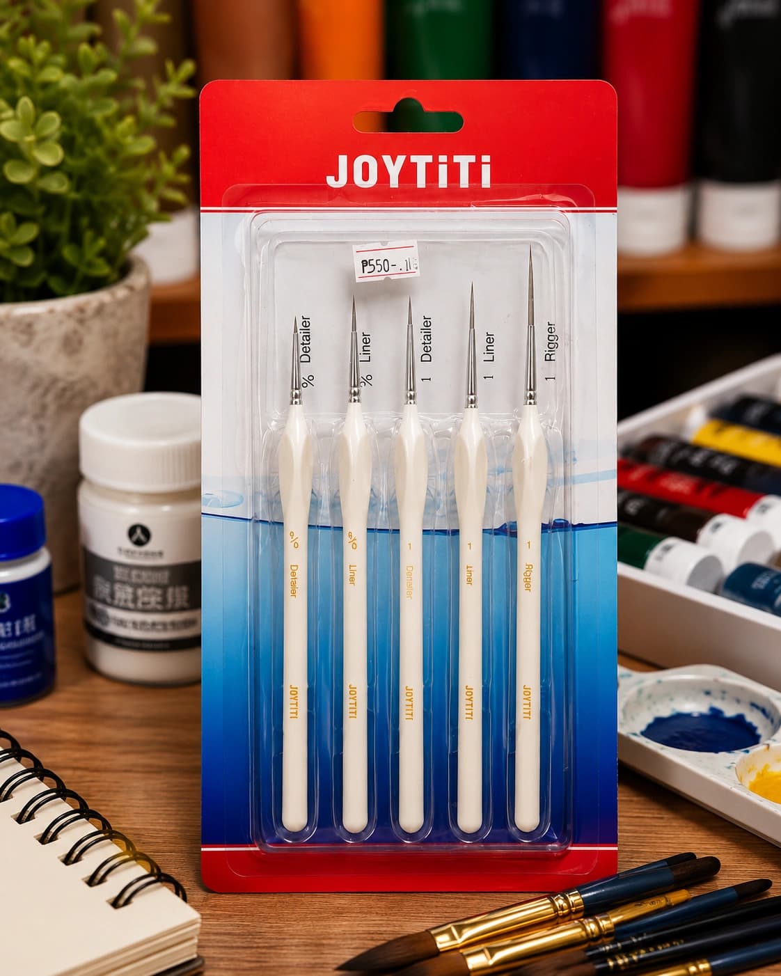 JOYTiTi Professional Detail Brush Set for Fine Art & Miniature Painting