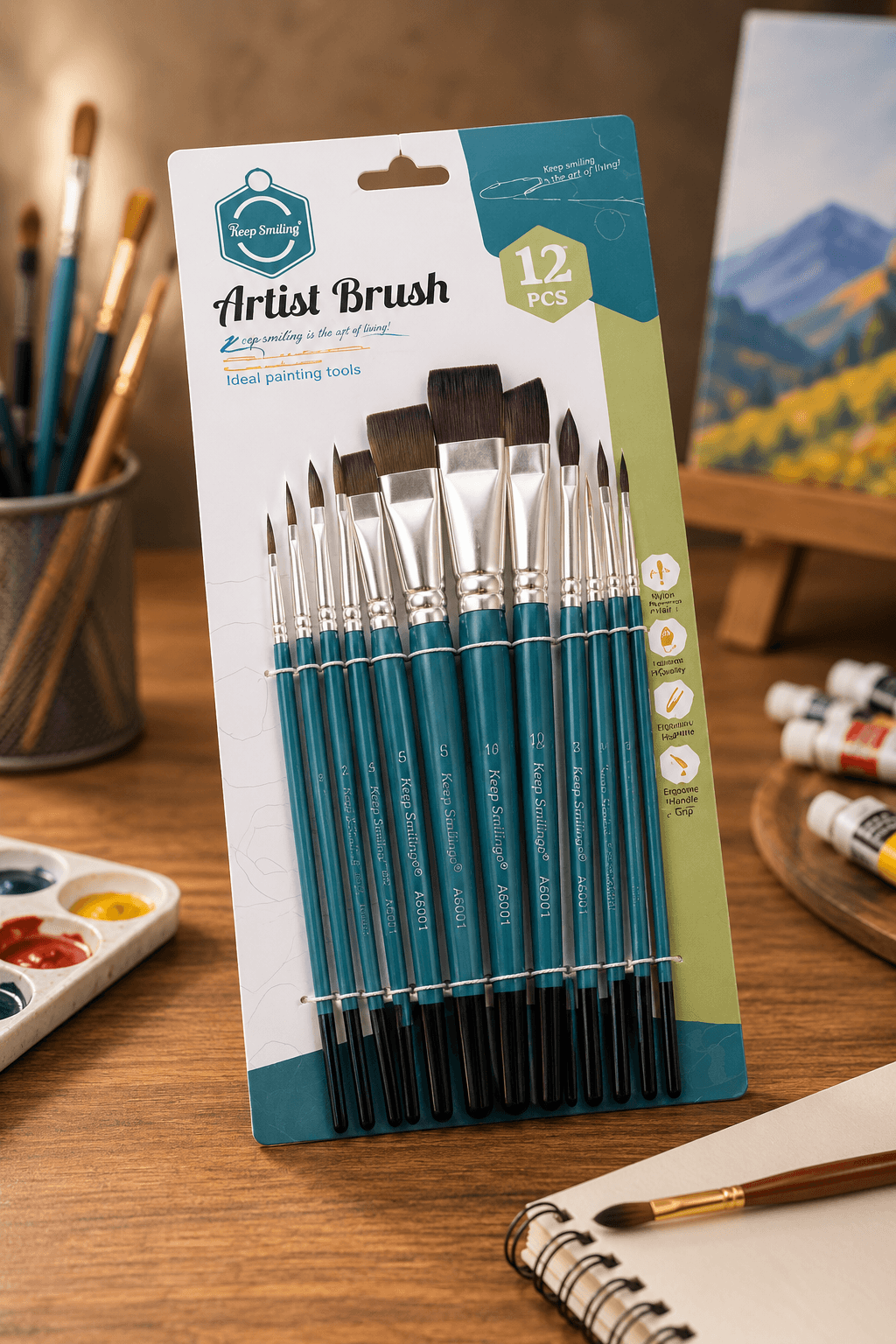 Premium Paint Brush Set โ 12pcs