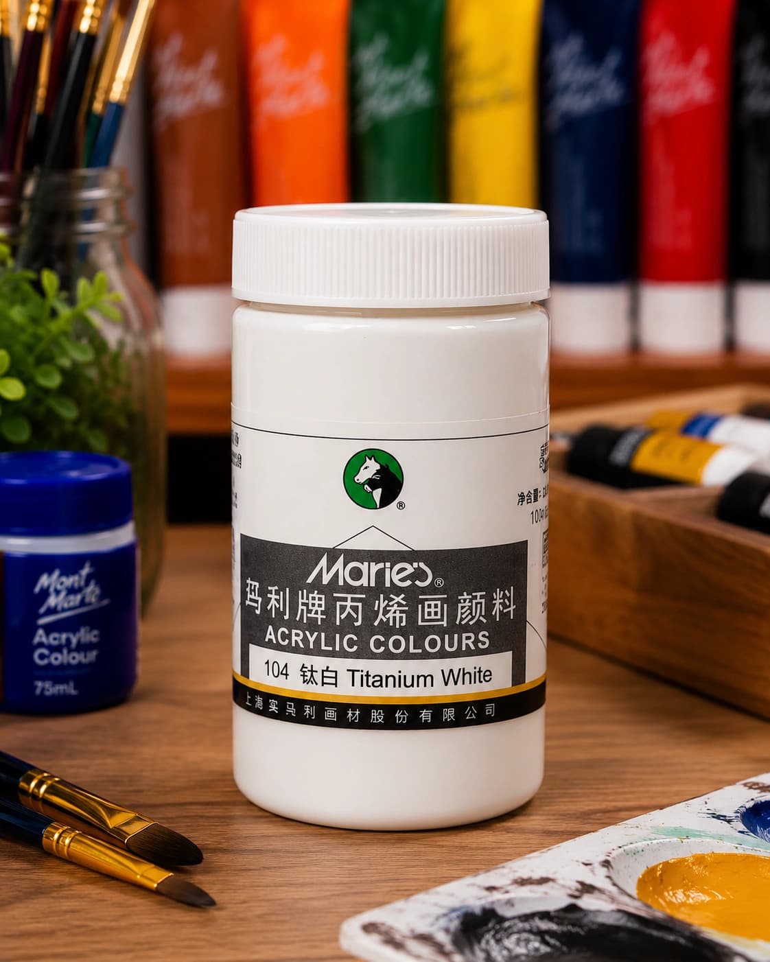 Marieโs Titanium White Acrylic Colour for Professional Art & Painting